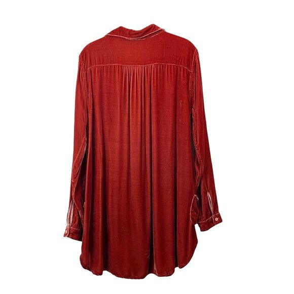 CP Shades Teton velvet tunic top Size S silk blend boho artsy lagenlook - Picture 7 of 9